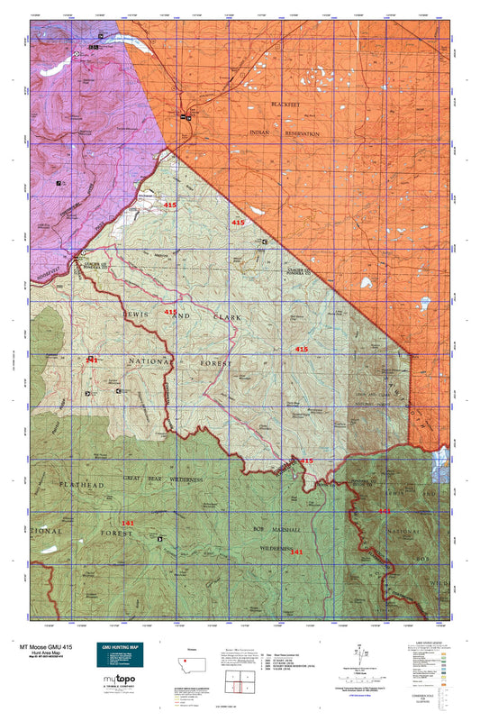 Montana Moose GMU 415 Map Image