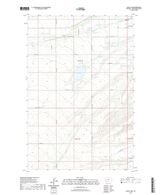 Ackley Lake Montana US Topo Map Image