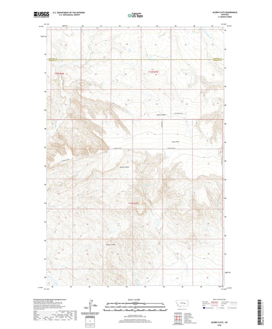 Acorn Flats Montana US Topo Map Image