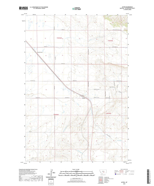 Acton Montana US Topo Map Image