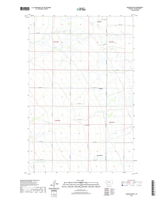 Agawam South Montana US Topo Map Image