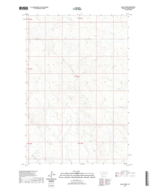 Alkali Creek Montana US Topo Map Image