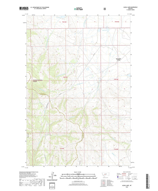 Alkali Lake Montana US Topo Map Image