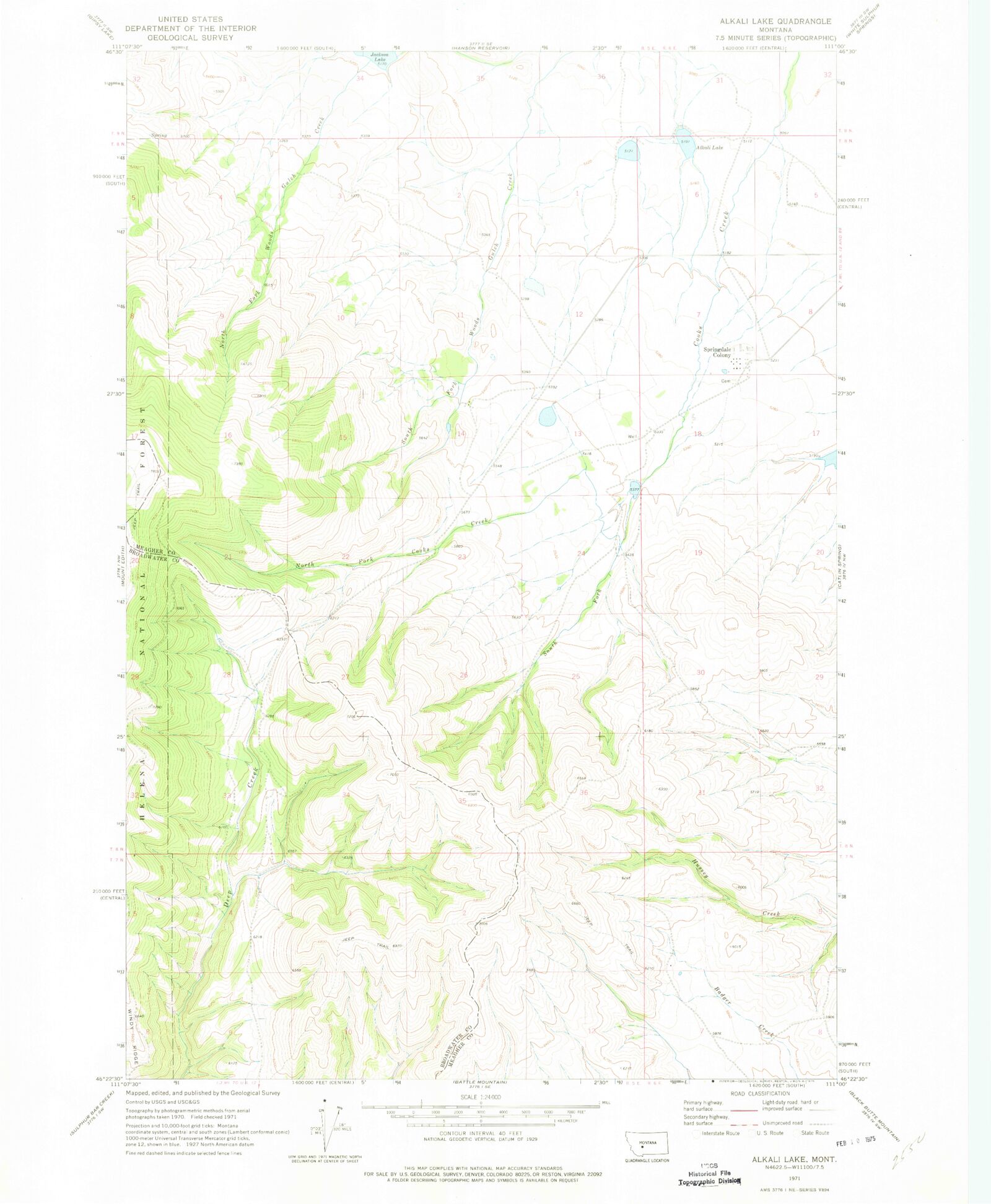 Classic USGS Alkali Lake Montana 7.5'x7.5' Topo Map MyTopo Map Store