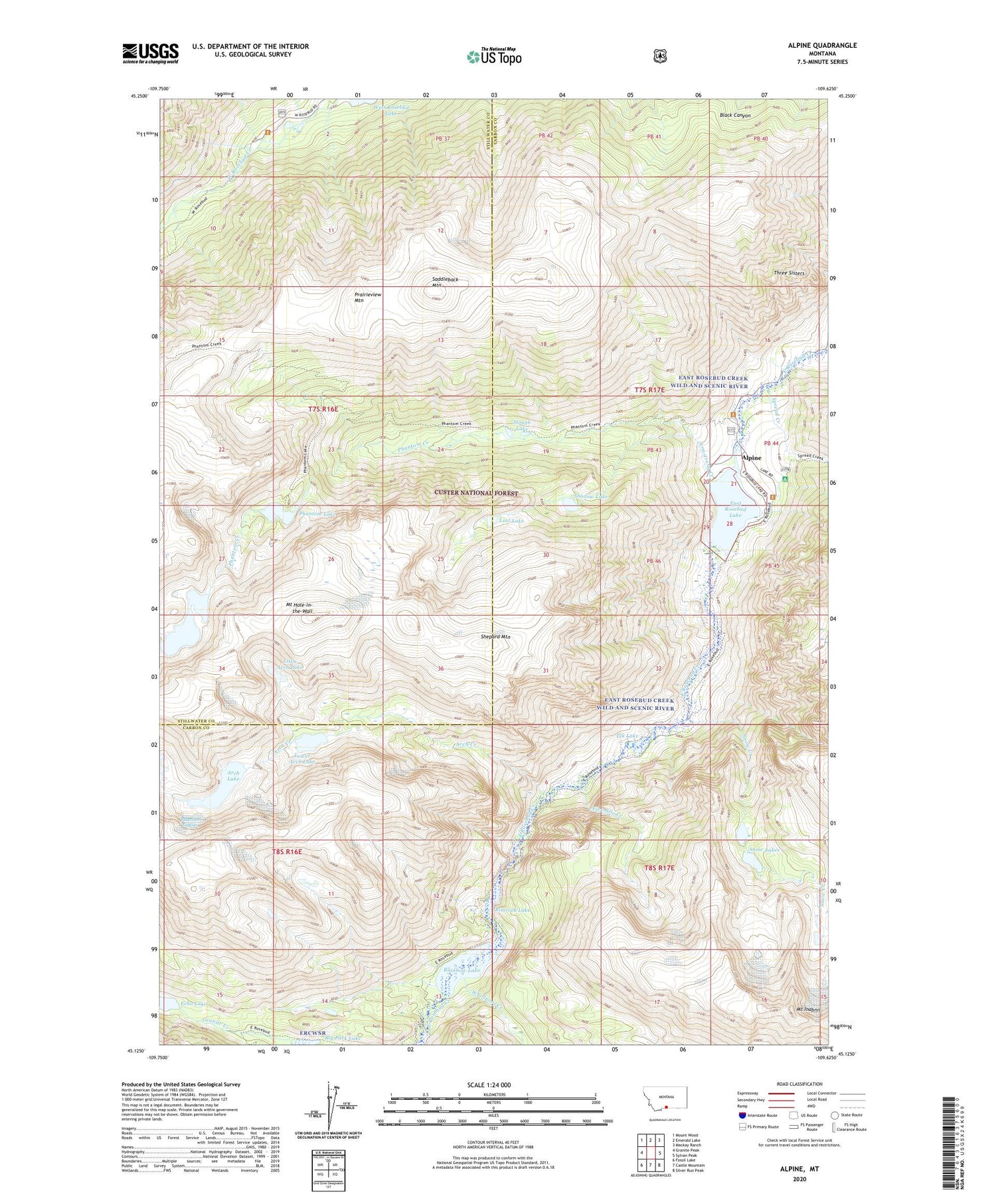 Alpine Montana US Topo Map Image