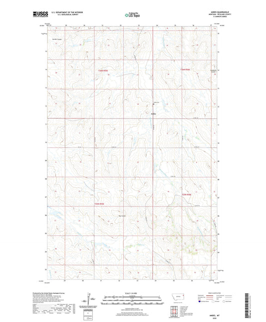 Andes Montana US Topo Map Image