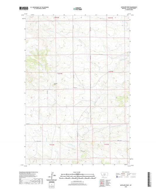 Antelope Point Montana US Topo Map Image