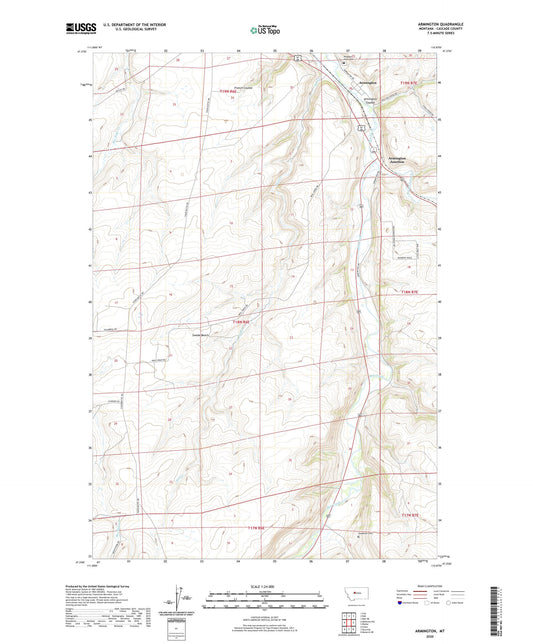 Armington Montana US Topo Map Image