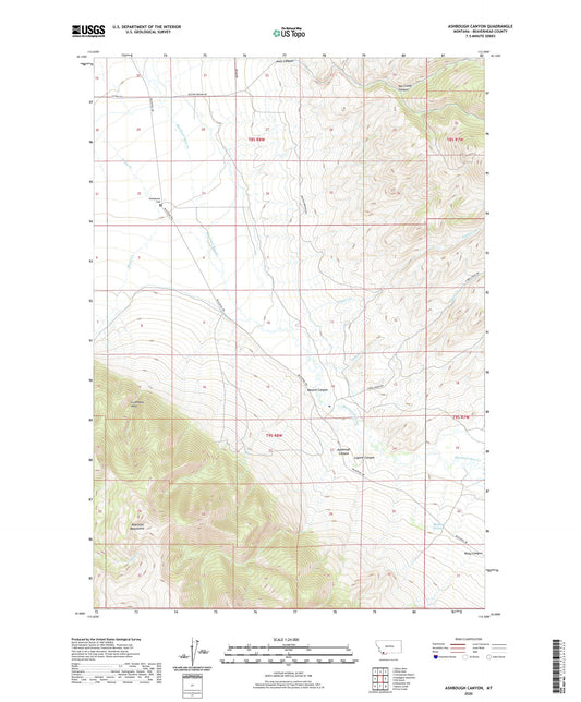 Ashbough Canyon Montana US Topo Map Image