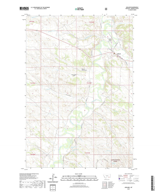 Ashland Montana US Topo Map Image