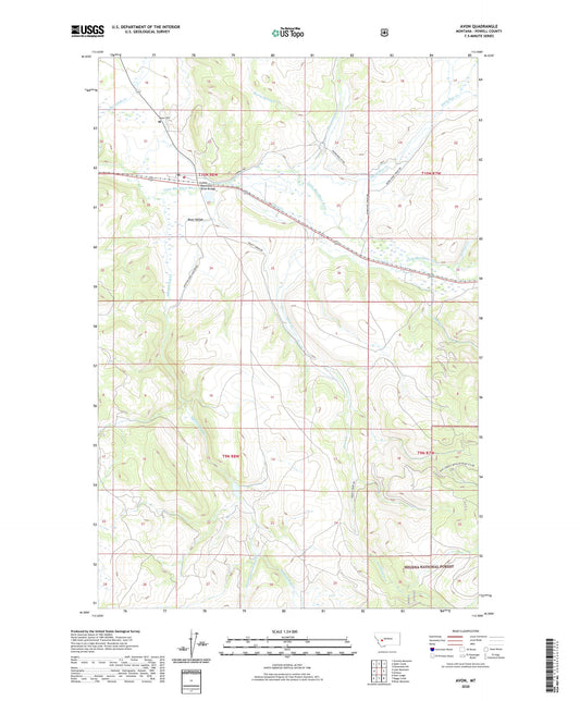 Avon Montana US Topo Map Image