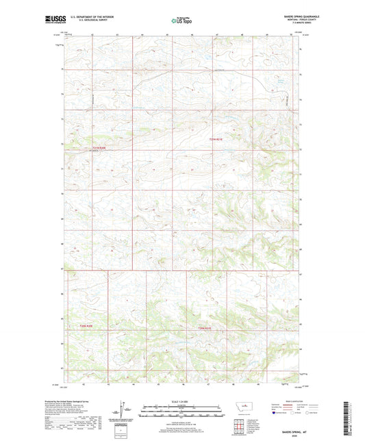 Bakers Spring Montana US Topo Map Image