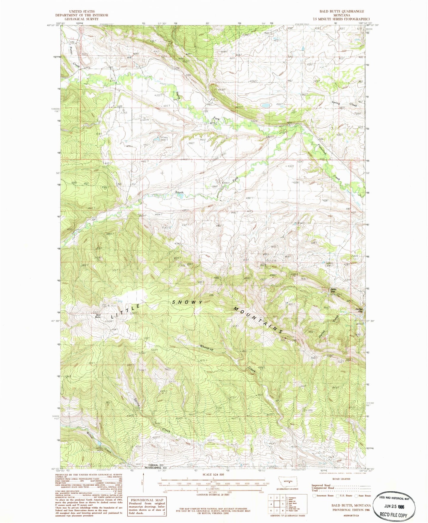 Classic USGS Bald Butte Montana 7.5'x7.5' Topo Map Image