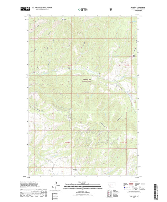 Bald Hills Montana US Topo Map Image