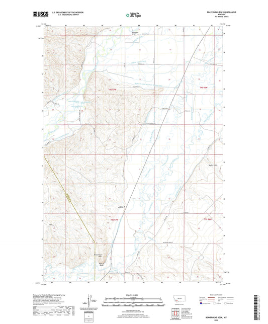 Beaverhead Rock Montana US Topo Map Image