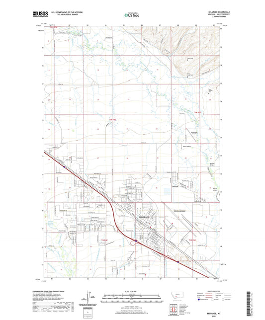 Belgrade Montana US Topo Map Image