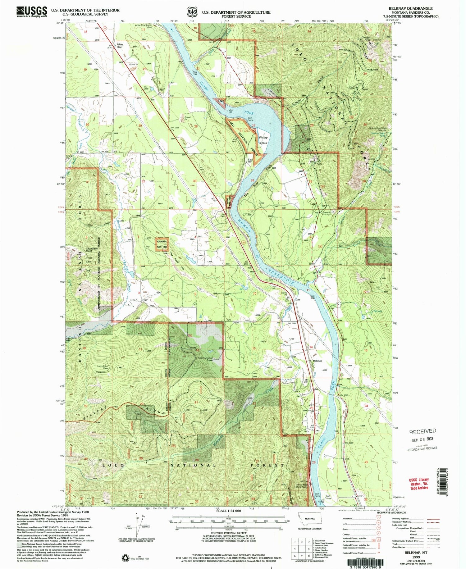 Classic USGS Belknap Montana 7.5'x7.5' Topo Map Image