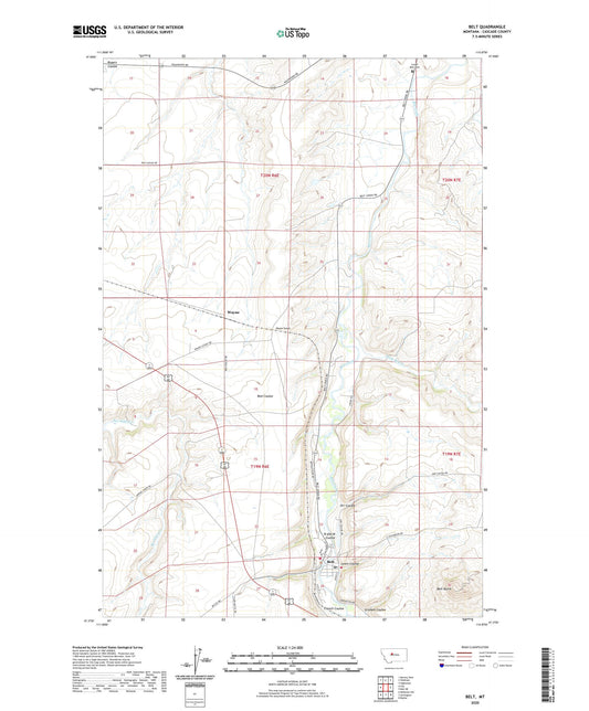 Belt Montana US Topo Map Image