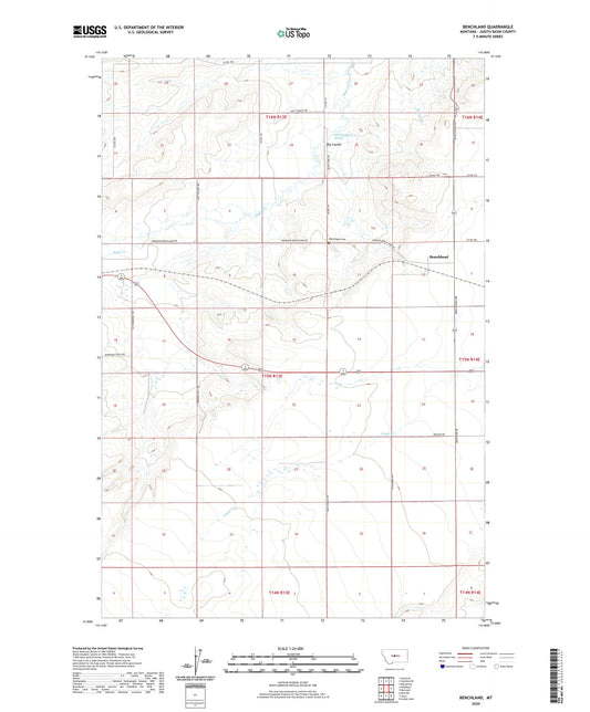 Benchland Montana US Topo Map Image