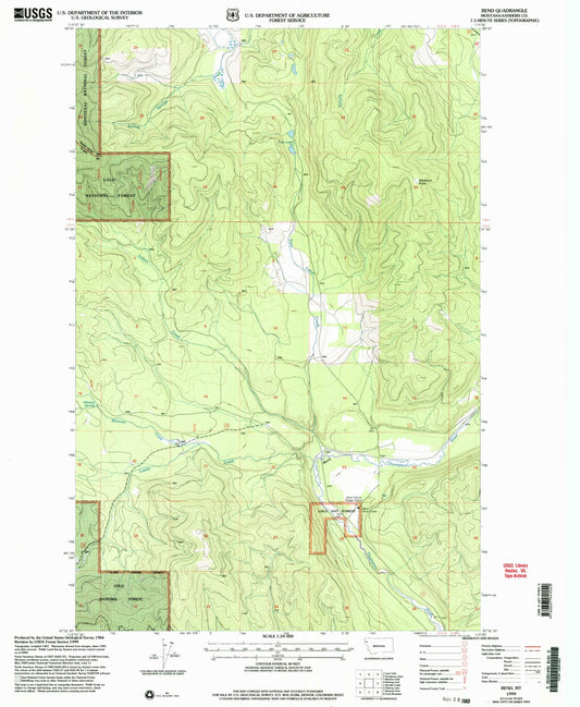Classic USGS Bend Montana 7.5'x7.5' Topo Map Image
