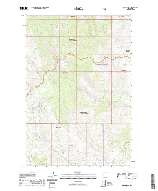 Bender Point Montana US Topo Map Image