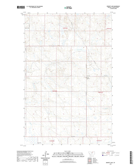 Bennett Lake Montana US Topo Map Image