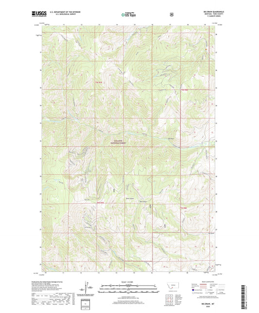 Big Draw Montana US Topo Map Image