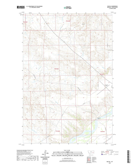 Big Hill Montana US Topo Map Image