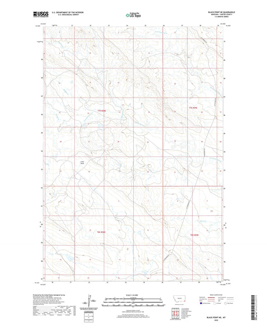 Black Point NE Montana US Topo Map Image