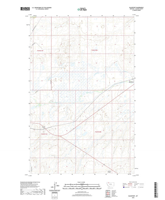 Blackfoot Montana US Topo Map Image