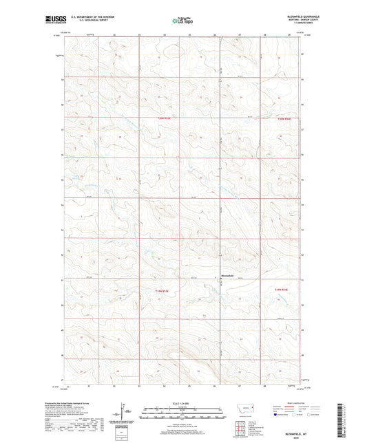 Bloomfield Montana US Topo Map Image