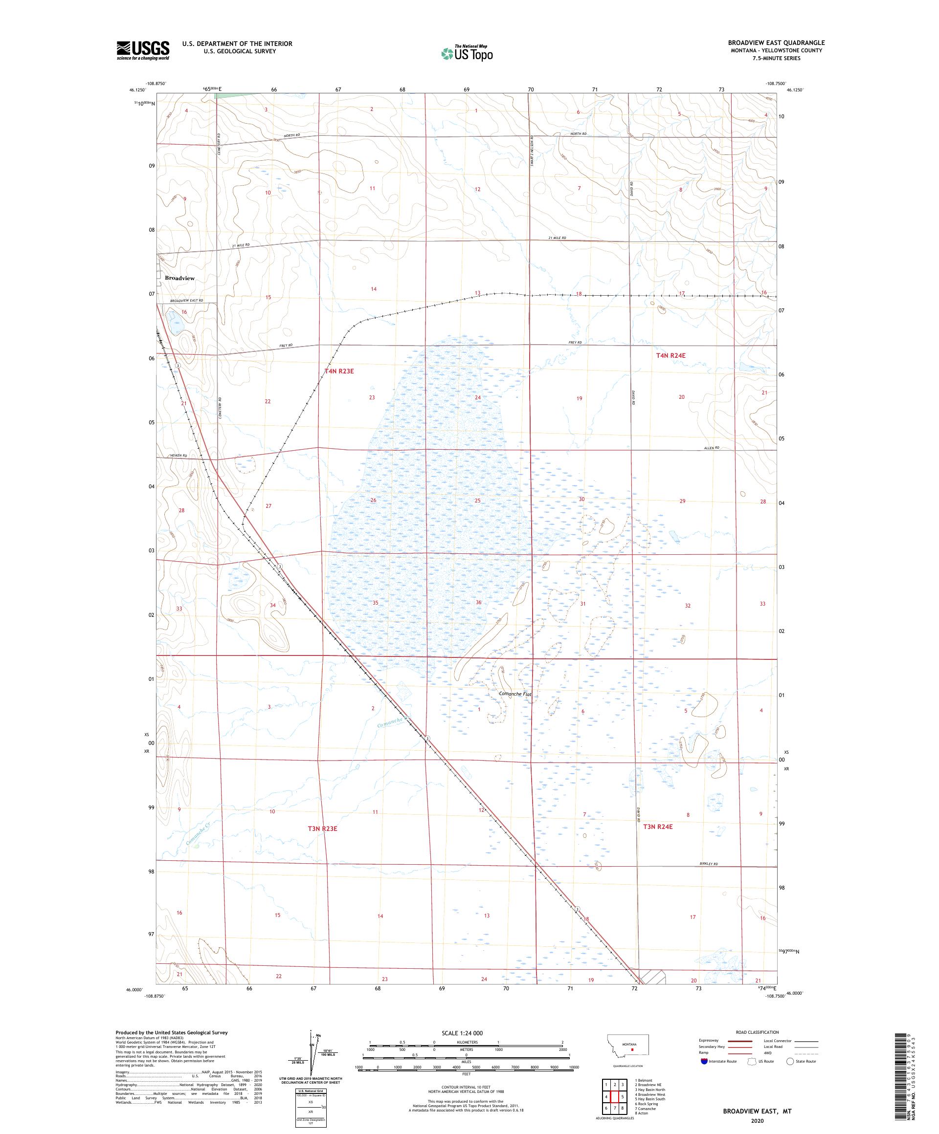 Broadview East Montana US Topo Map MyTopo Map Store