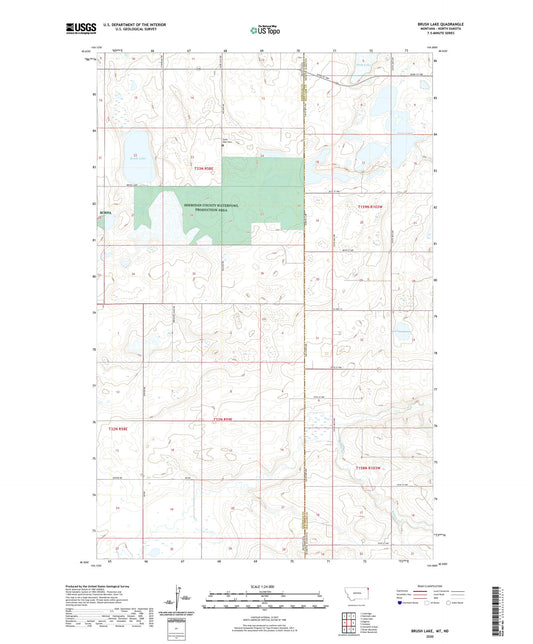 Brush Lake Montana US Topo Map Image