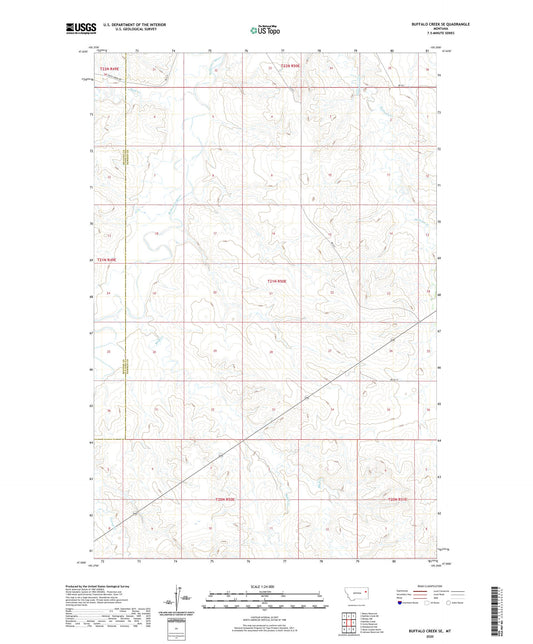 Buffalo Creek SE Montana US Topo Map Image