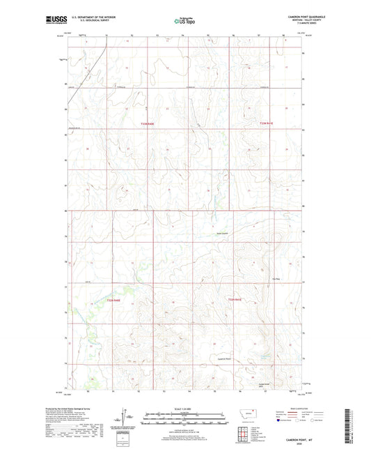 Cameron Point Montana US Topo Map Image