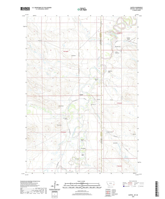Capitol Montana US Topo Map Image