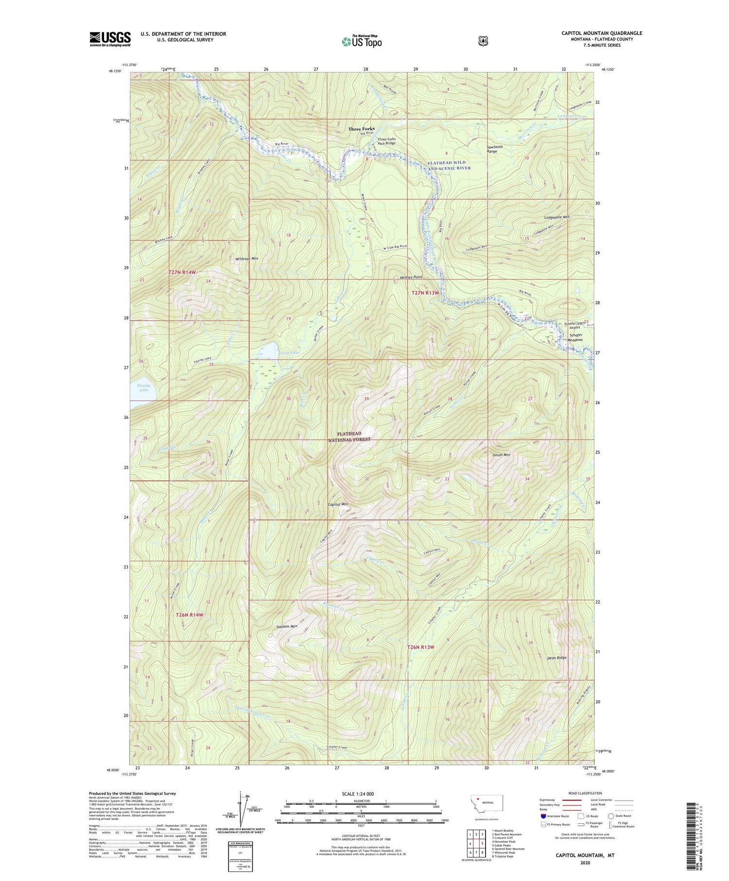 Capitol Mountain Montana US Topo Map Image