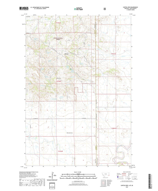 Capitol Rock Montana US Topo Map Image