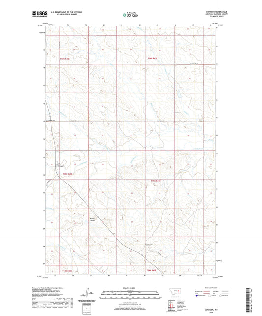 Cohagen Montana US Topo Map Image
