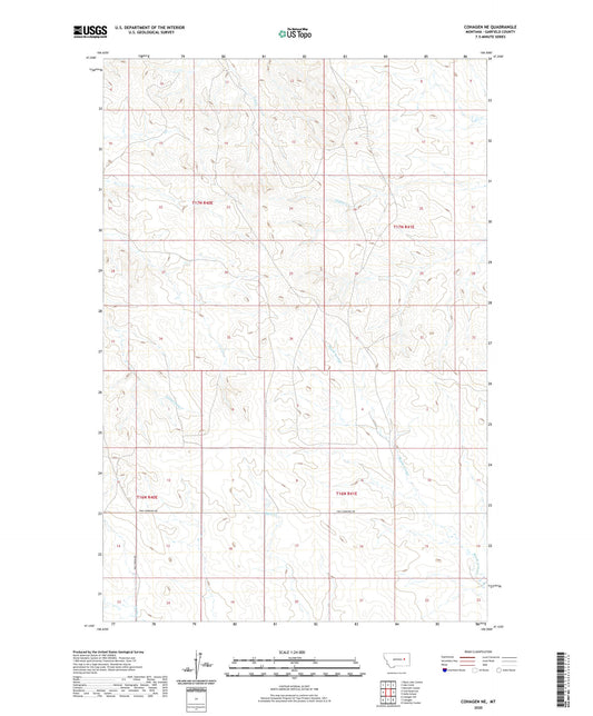 Cohagen NE Montana US Topo Map Image