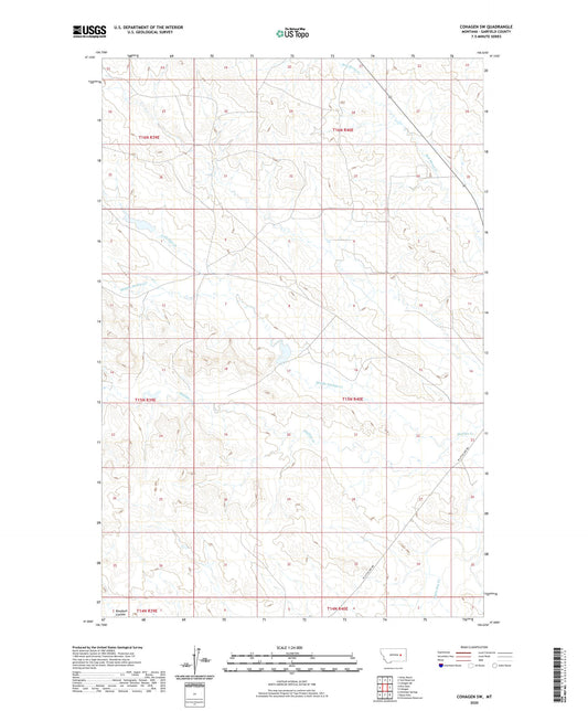 Cohagen SW Montana US Topo Map Image