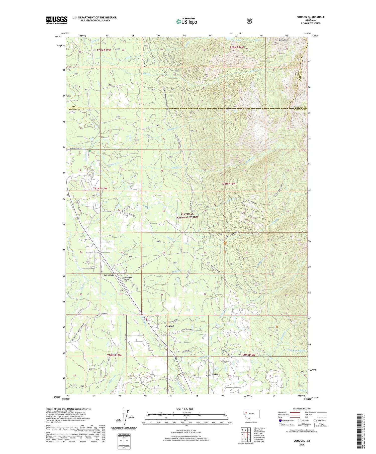 Condon Montana US Topo Map Image