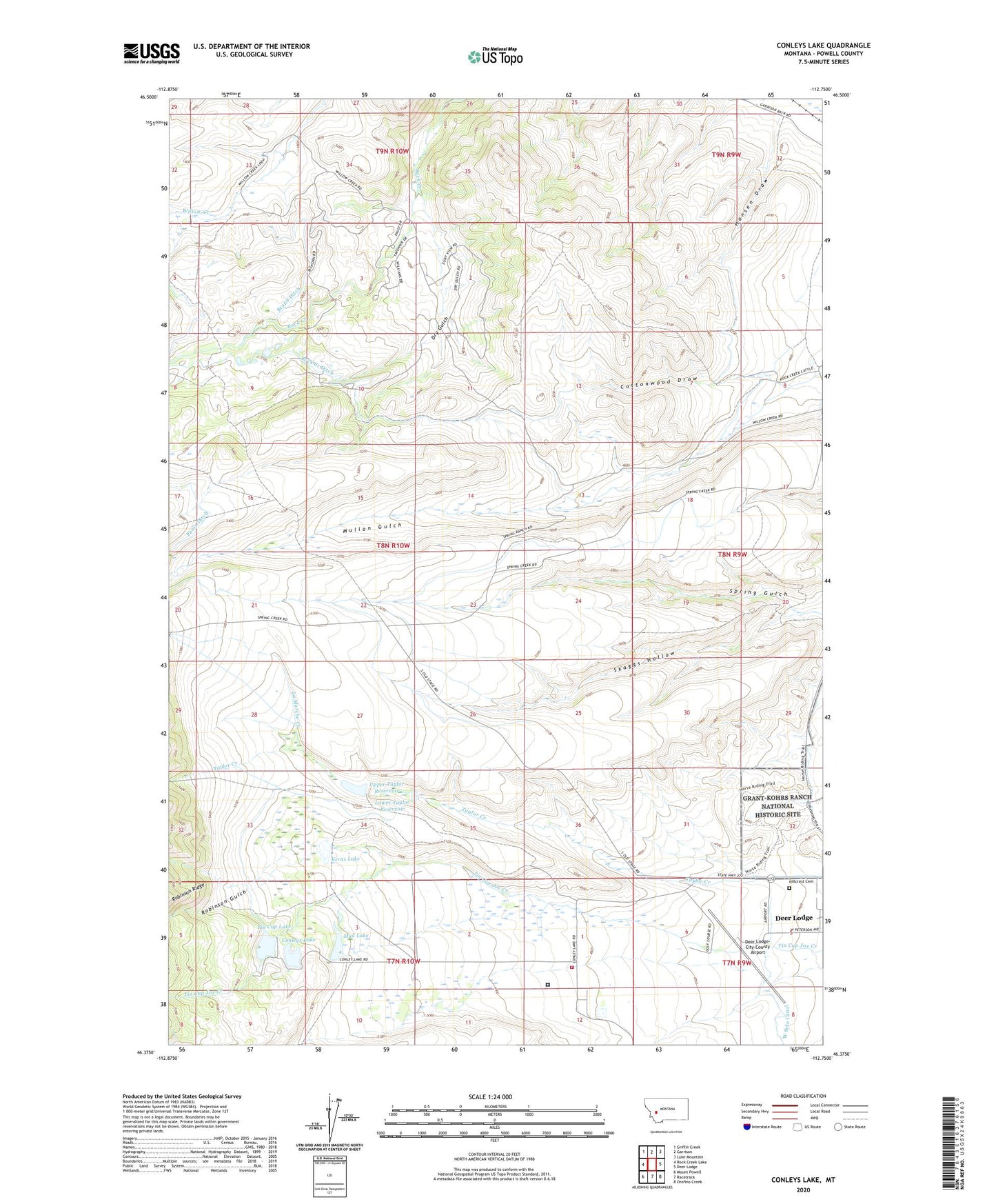 Conleys Lake Montana US Topo Map Image