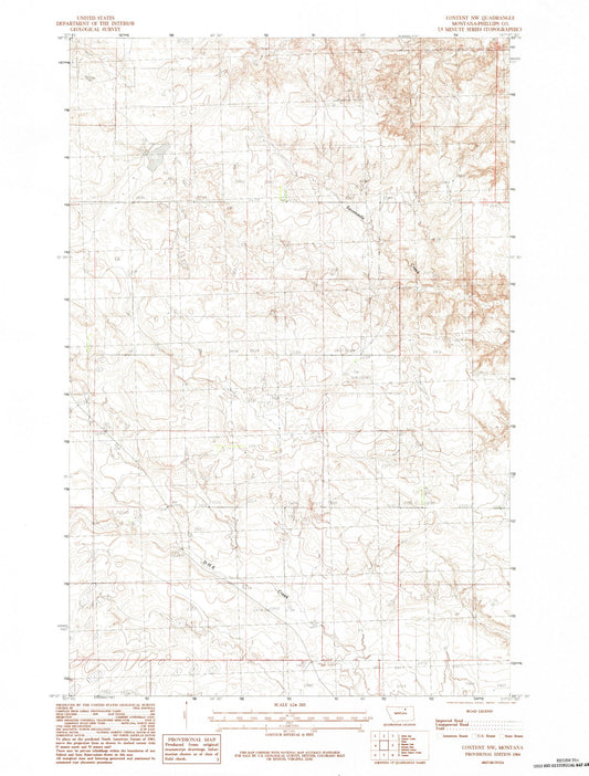 Classic USGS Content NW Montana 7.5'x7.5' Topo Map Image