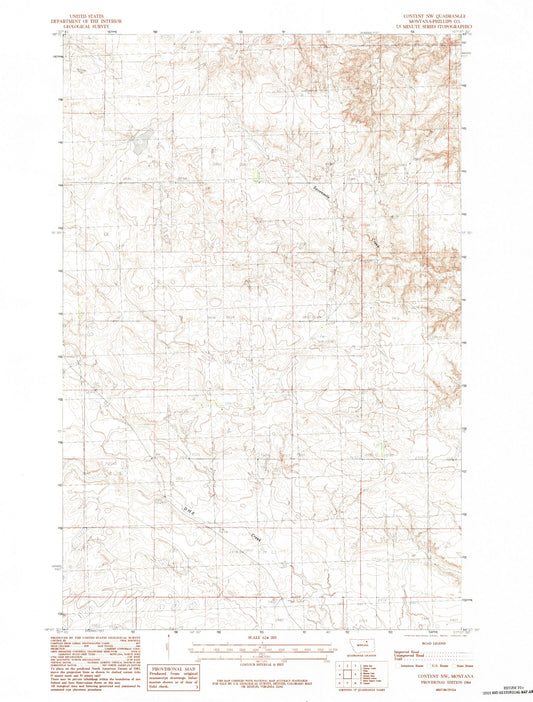 Classic USGS Content NW Montana 7.5'x7.5' Topo Map Image