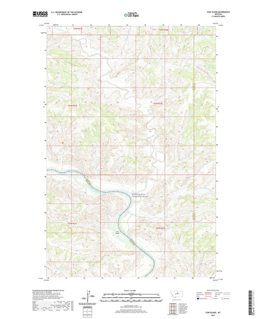 Cow Island Montana US Topo Map Image