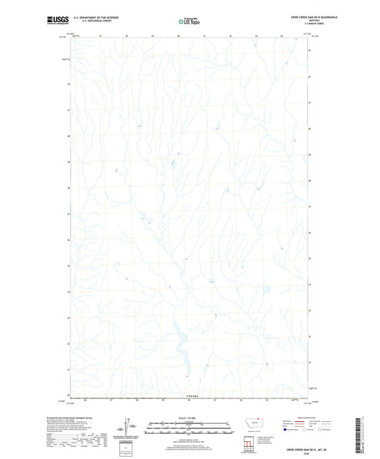 Crow Creek Dam OE N Montana US Topo Map Image