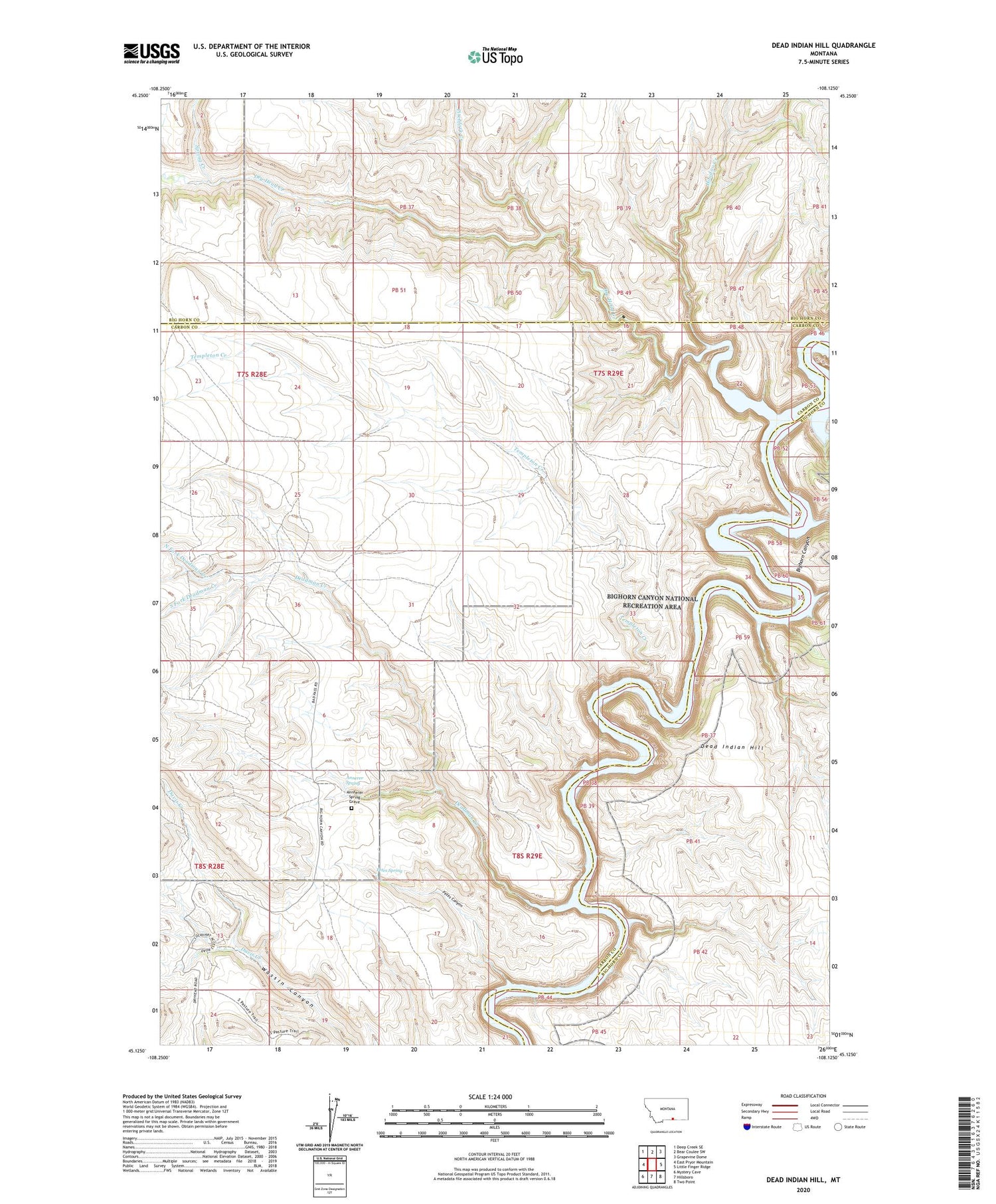 Dead Indian Hill Montana US Topo Map Image