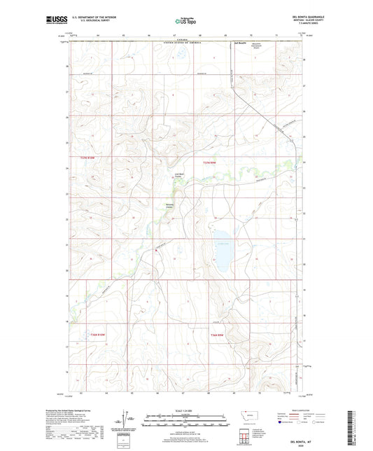 Del Bonita Montana US Topo Map Image