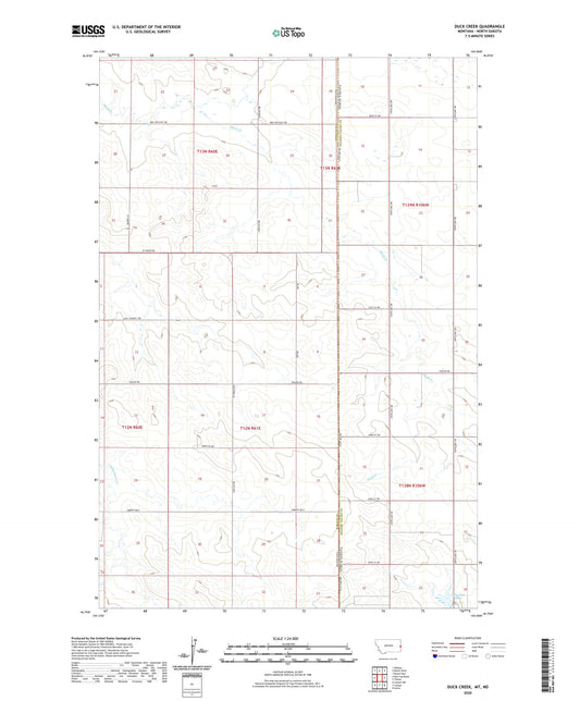 Duck Creek Montana US Topo Map Image